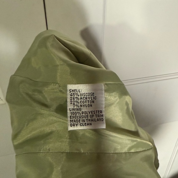 Talbots Blazer Jacket Green and Black Tweed Size 4 Made of Italian Fabric Career - Picture 12 of 12